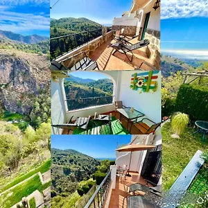 Axarquia , Frigiliana, Terraza Privada Con Vistas A La Montana Rio Y Al Mar Lejlighed
